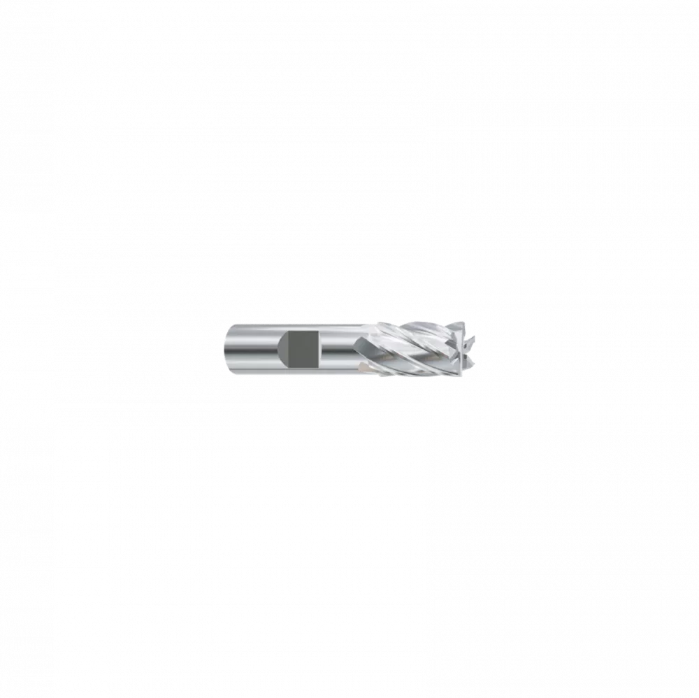 Фреза концевая из быстрорежущей стали SUPER HARDENED с 6-ю зубьями с углом спирали 30° укороченная, 23X20X38X104, New Century